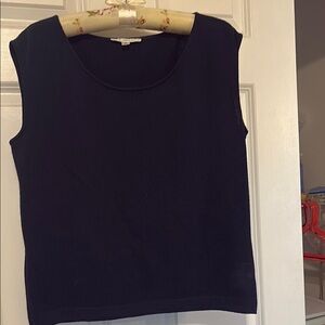 St. John Blue Sleeveless Tank Top